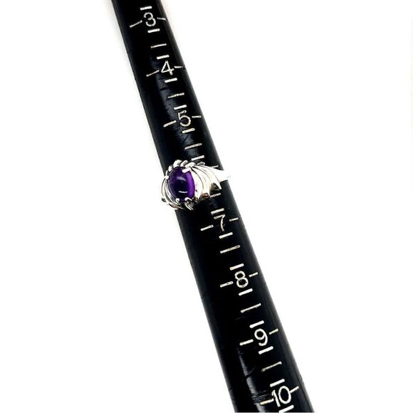 KABANA Sterling Silver Cabuchon Amethyst Ring - Picture 9 of 9